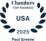 Logo Recognizing Global Sports Advocates, LLC's affiliation with Chambers USA 2025 - Paul Greene