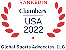 Logo Recognizing Global Sports Advocates, LLC's affiliation with Chambers USA 2022