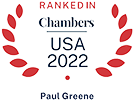 Logo Recognizing Global Sports Advocates, LLC's affiliation with Chambers USA 2022